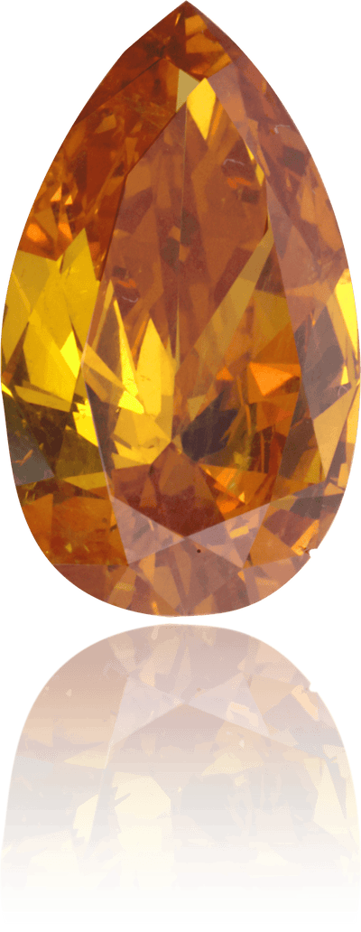 Natural Orange Diamond Pear Shape 1.03 ct Polished