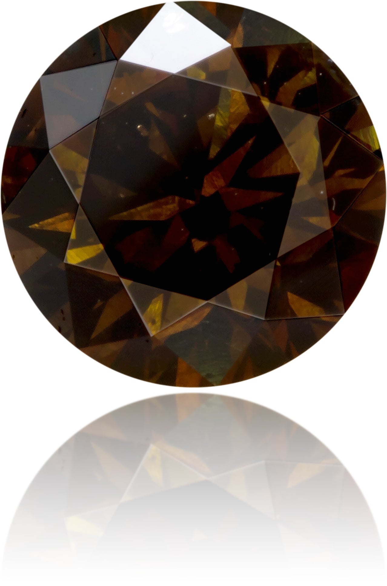 Natural Brown Diamond Round 2.03 ct Polished