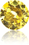 Natural Yellow Diamond Round 0.42 ct Polished