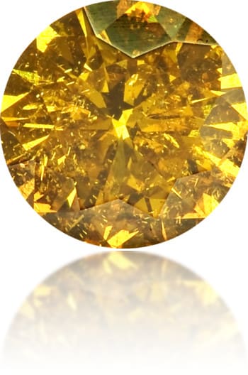 Natural Orange Diamond Round 0.34 ct Polished