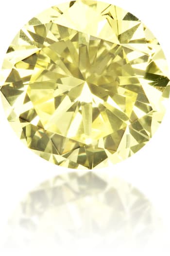 Natural Yellow Diamond Round 1.27 ct Polished