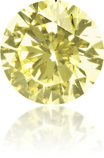 Natural Yellow Diamond Round 0.77 ct Polished