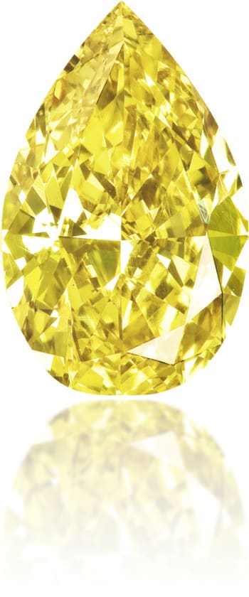 Natural Yellow Diamond Pear Shape 1.17 ct Polished