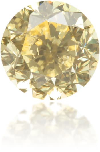 Natural Yellow Diamond Round 0.48 ct Polished