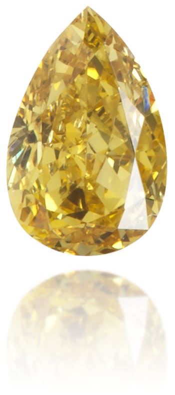 Natural Yellow Diamond Pear Shape 0.21 ct Polished