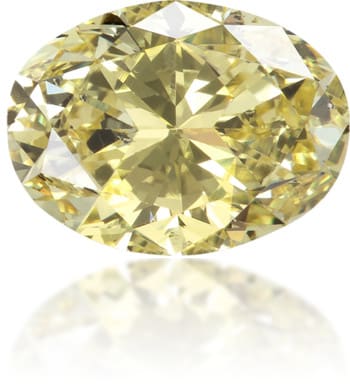 Natural Yellow Diamond Oval 0.78 ct Polished