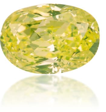 Natural Green Diamond Oval 0.37 ct Polished