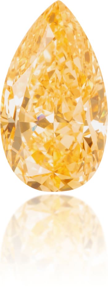 Natural Orange Diamond Pear Shape 0.60 ct Polished