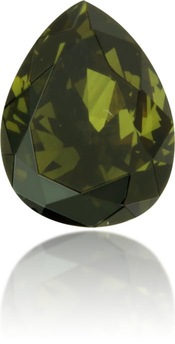 Natural Green Diamond Pear Shape 0.19 ct Polished