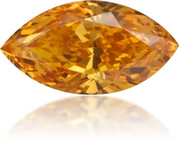 Natural Orange Diamond Marquise 0.28 ct Polished