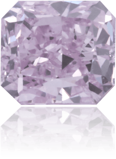 Natural Purple Diamond Rectangle 0.42 ct Polished