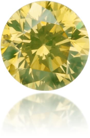 Natural Green Diamond Round 0.12 ct Polished