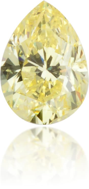 Natural Yellow Diamond Pear Shape 0.18 ct Polished