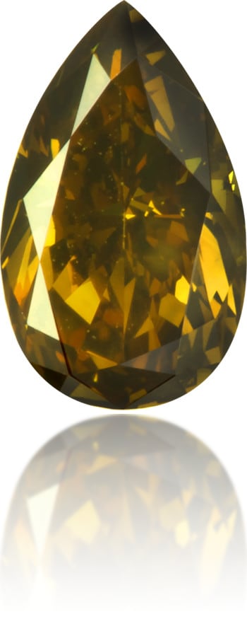 Natural Brown Diamond Pear Shape 0.54 ct Polished