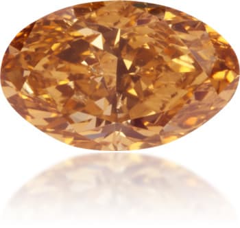 Natural Brown Diamond Oval 0.45 ct Polished