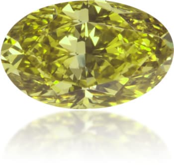 Natural Green Diamond Oval 0.67 ct Polished