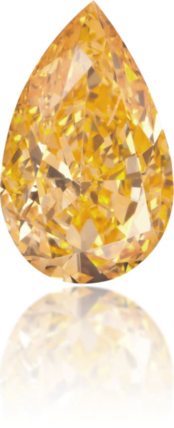 Natural Orange Diamond Pear Shape 0.62 ct Polished