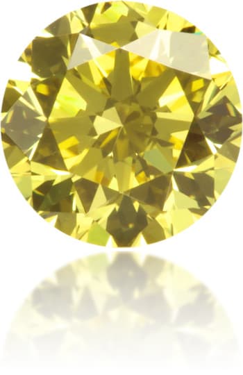 Natural Yellow Diamond Round 0.53 ct Polished