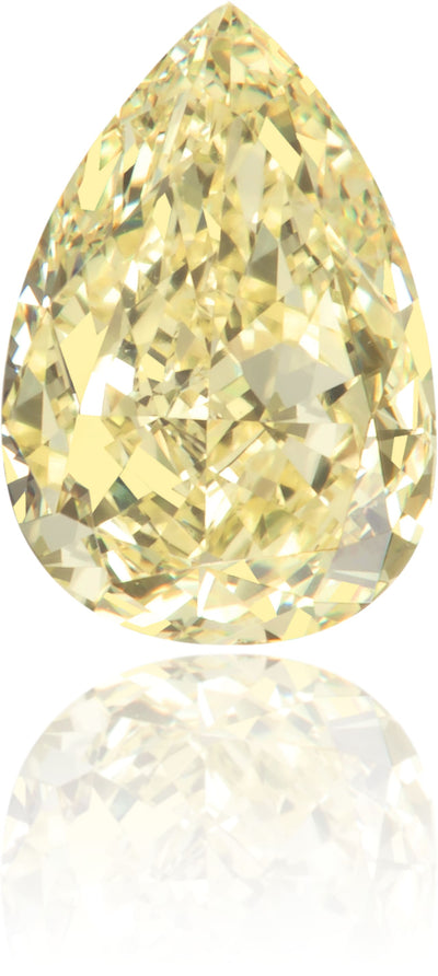 Natural Yellow Diamond Pear Shape 0.53 ct Polished