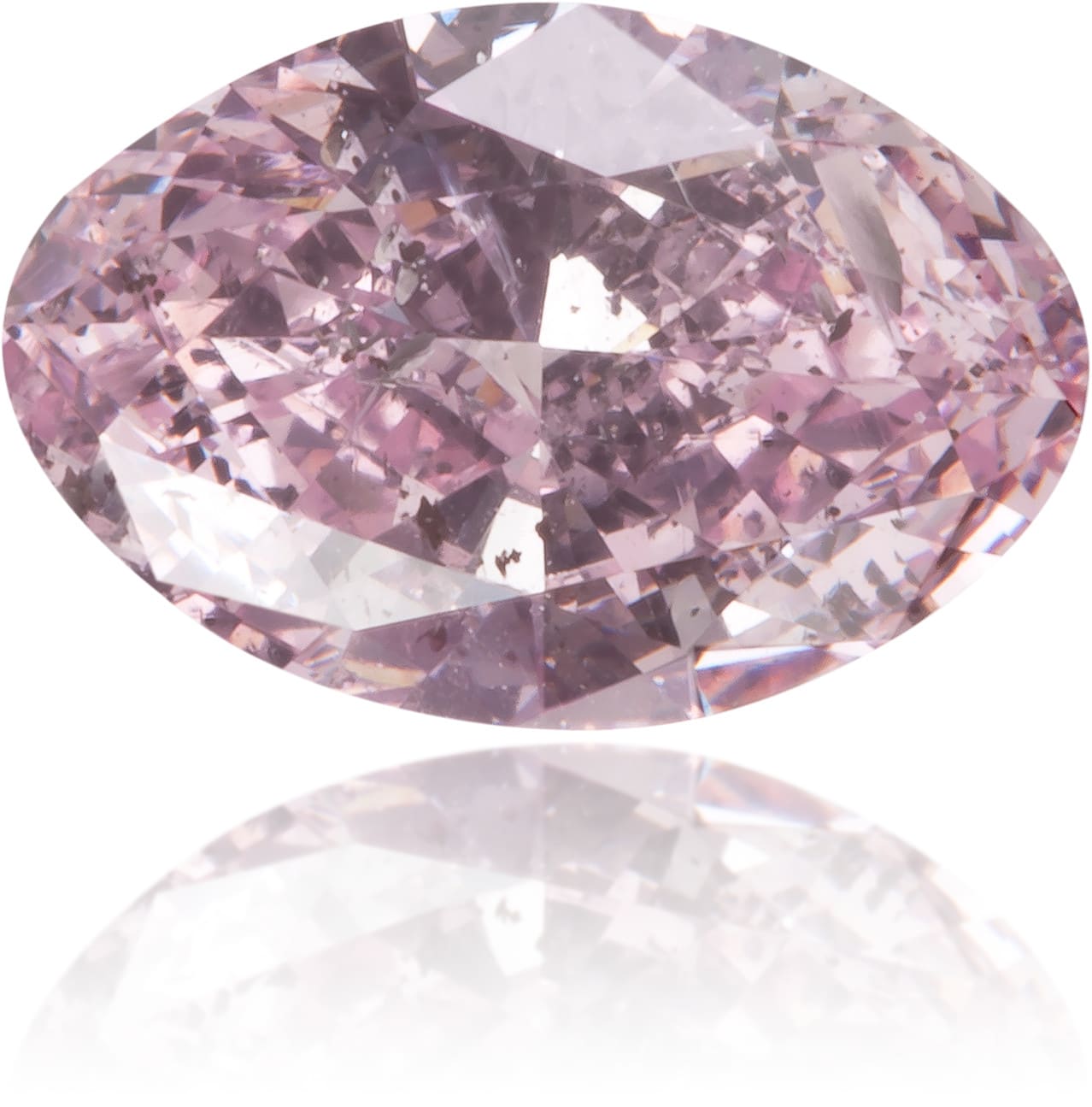 Natural Purple Diamond Oval 0.68 ct Polished