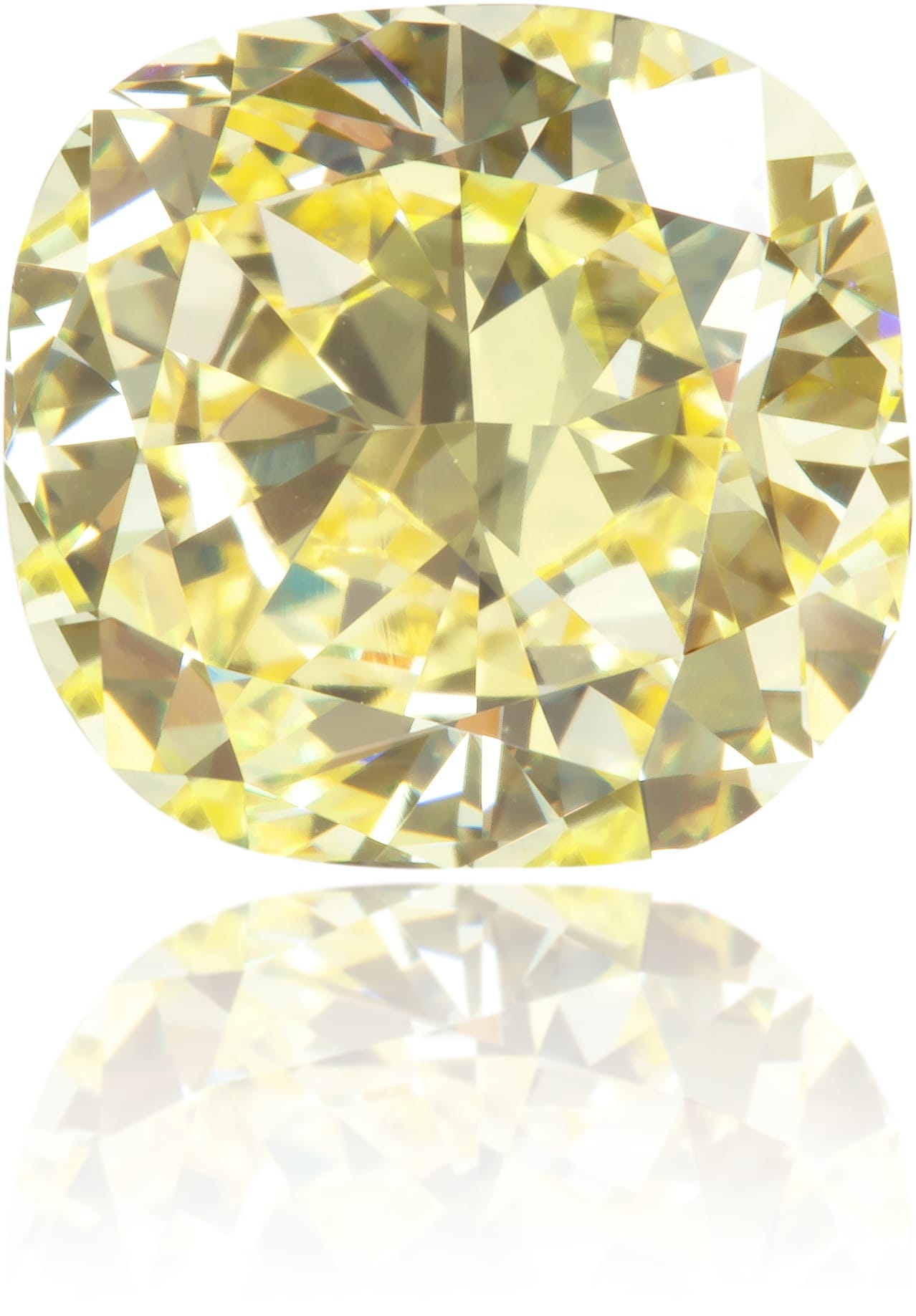 Natural Yellow Diamond Cushion 2.18 ct Polished