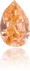 Natural Orange Diamond Pear Shape 0.84 ct Polished