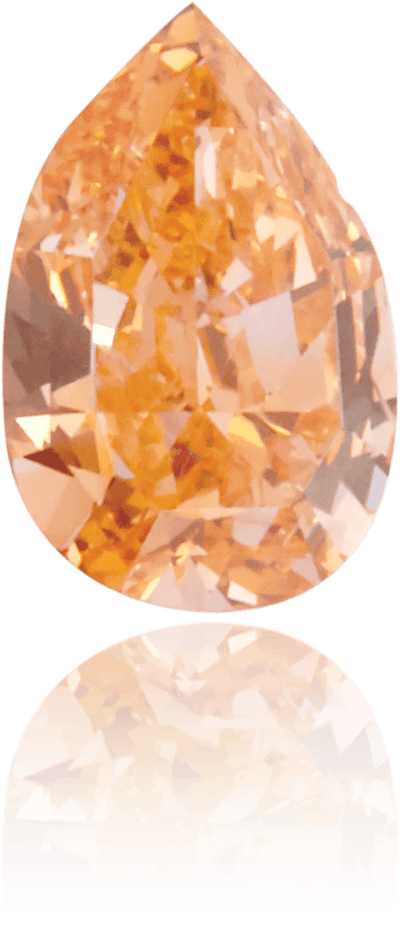 Natural Orange Diamond Pear Shape 0.84 ct Polished