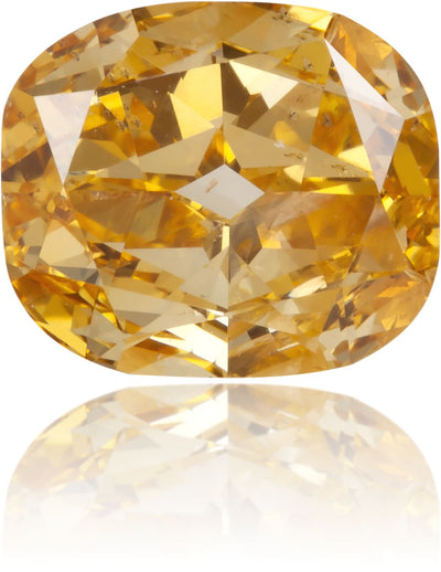 Natural Orange Diamond Cushion 0.57 ct Polished