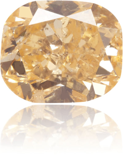 Natural Orange Diamond Cushion 0.62 ct Polished