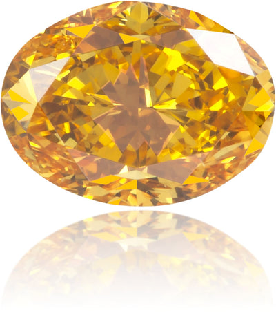 Natural Orange Diamond Oval 0.48 ct Polished