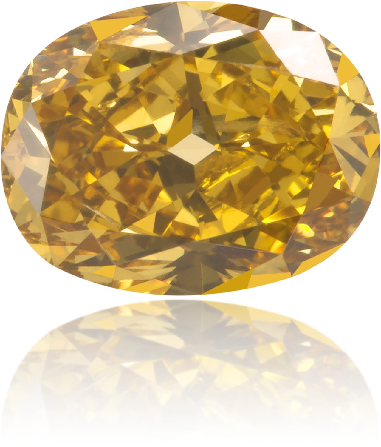 Natural Yellow Diamond Oval 0.95 ct Polished