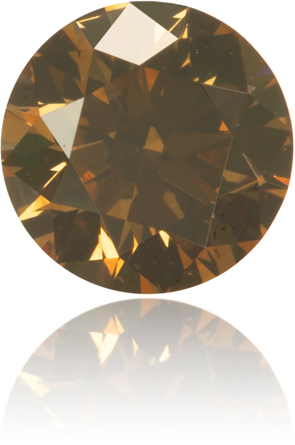 Natural Brown Diamond Round 0.61 ct Polished