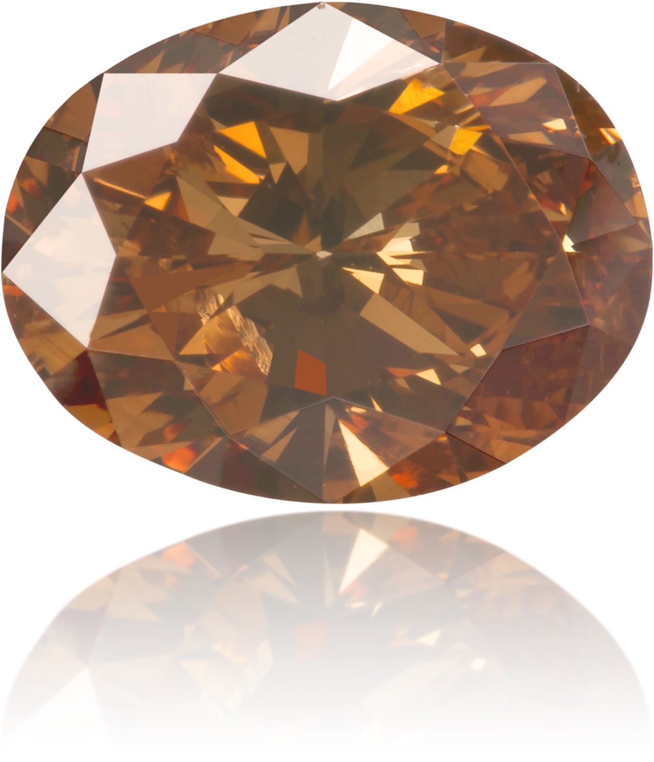 Natural Brown Diamond Oval 1.00 ct Polished