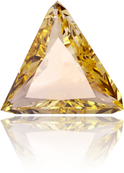 Natural Yellow Diamond Triangle 1.12 ct Polished