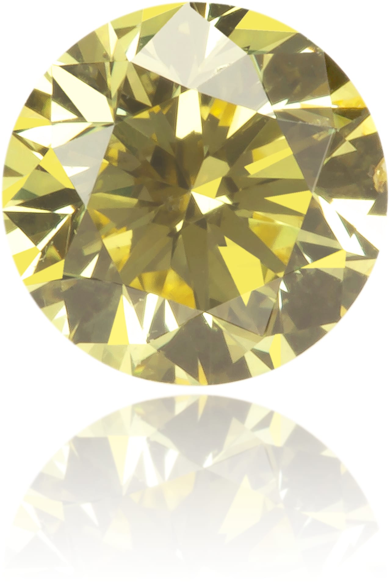 Natural Yellow Diamond Round 0.46 ct Polished