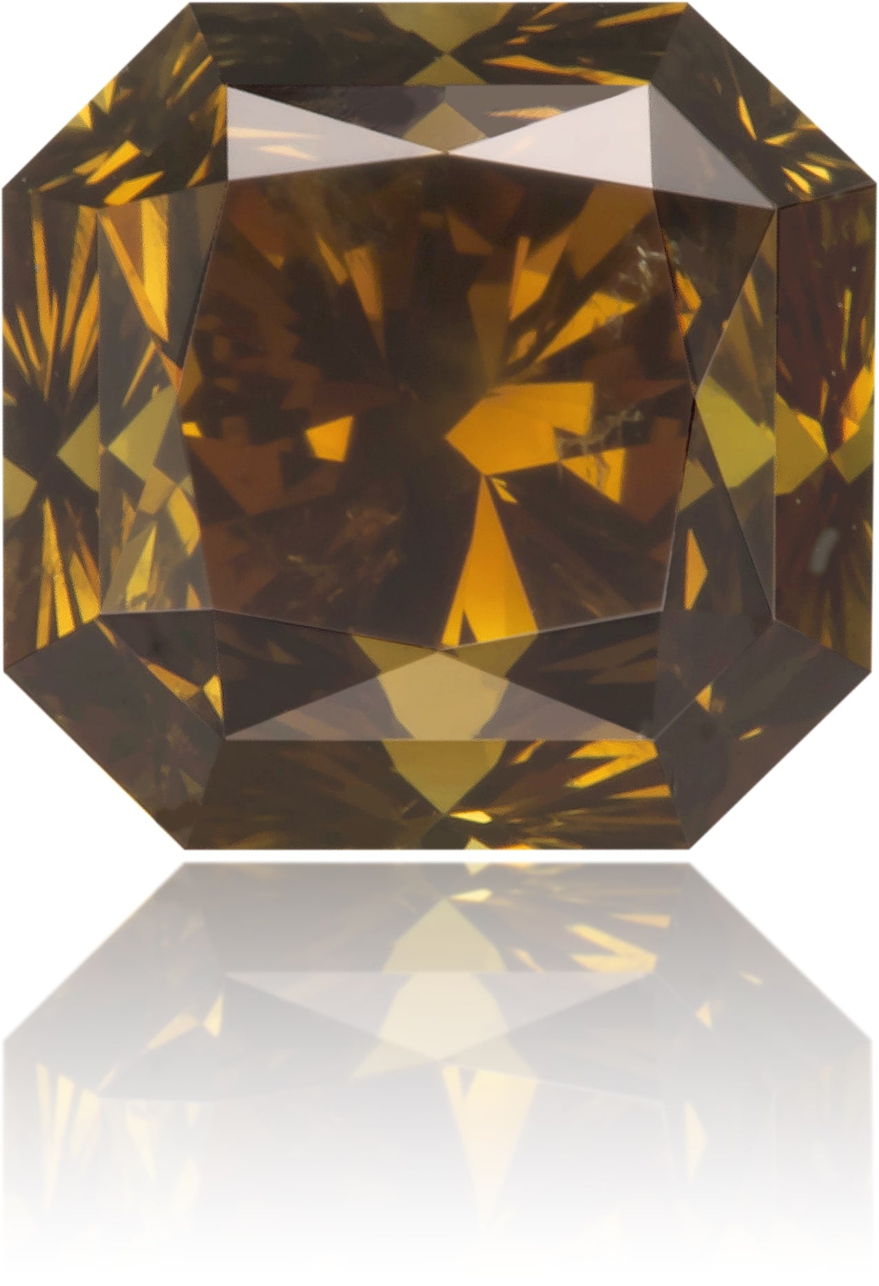 Natural Orange Diamond Square 1.15 ct Polished