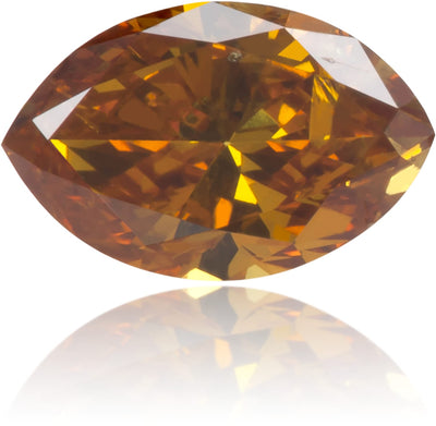 Natural Orange Diamond Marquise 0.38 ct Polished