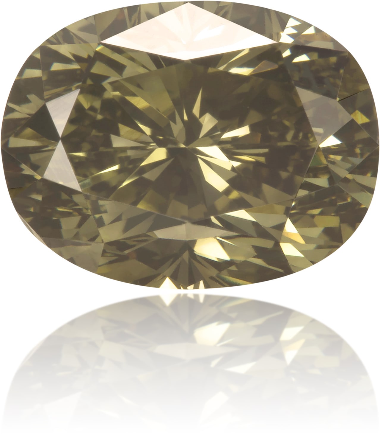 Natural Green Diamond Oval 2.46 ct Polished