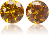 Natural Orange Diamond Round 0.86 ct set