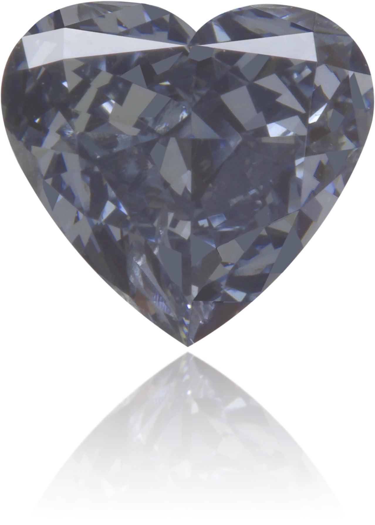 Natural Blue Diamond Heart Shape 0.71 ct Polished