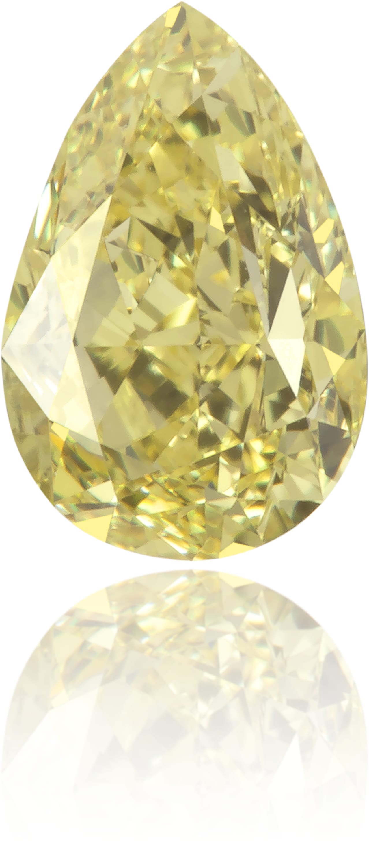 Natural Yellow Diamond Pear Shape 0.58 ct Polished