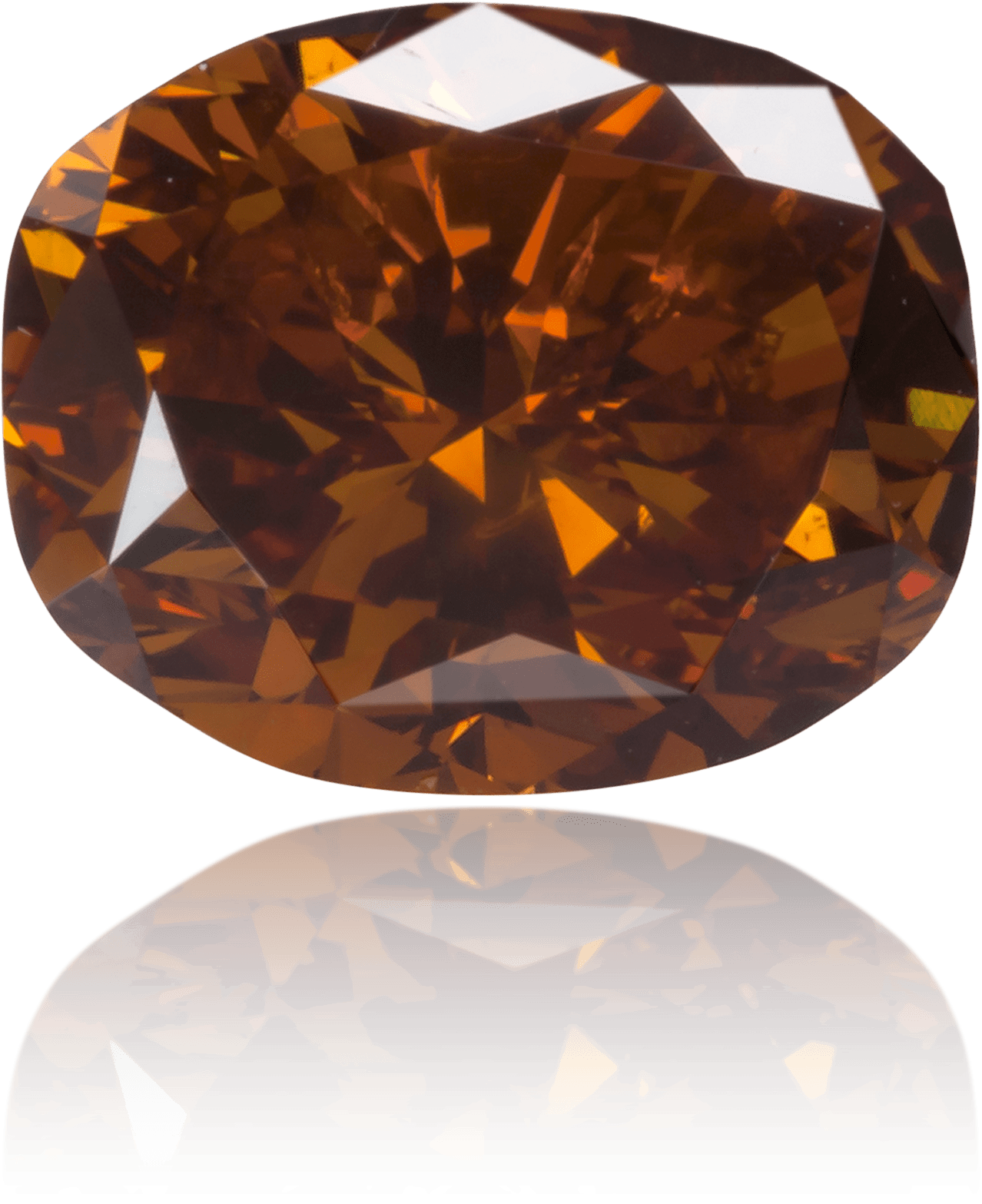 Natural Orange Diamond Cushion 1.20 ct Polished