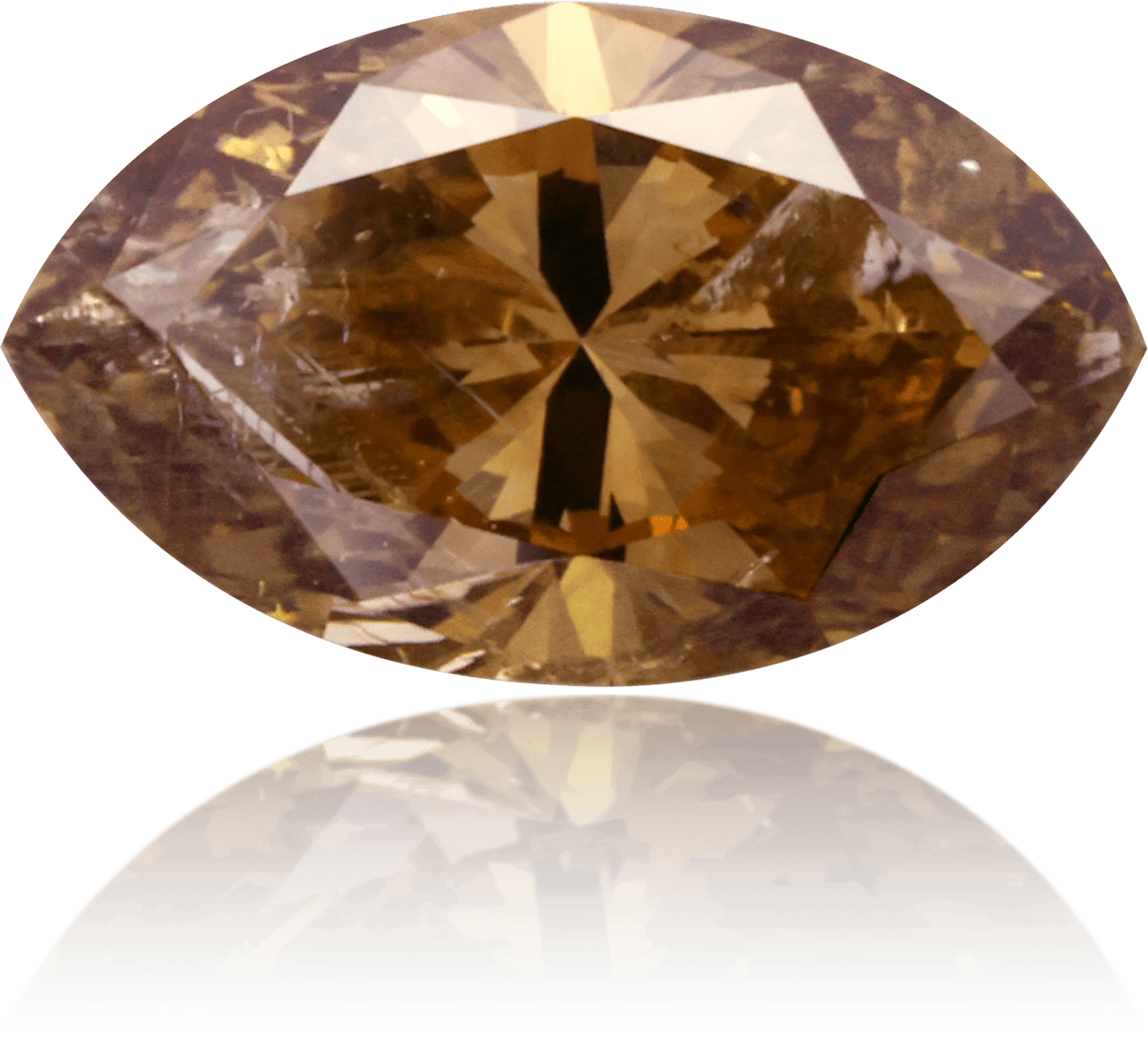 Natural Brown Diamond Marquise 0.90 ct Polished