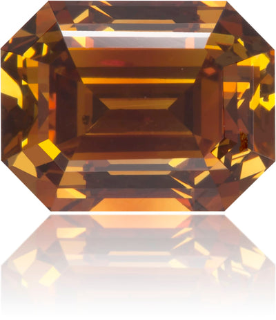 Natural Orange Diamond Rectangle 1.05 ct Polished