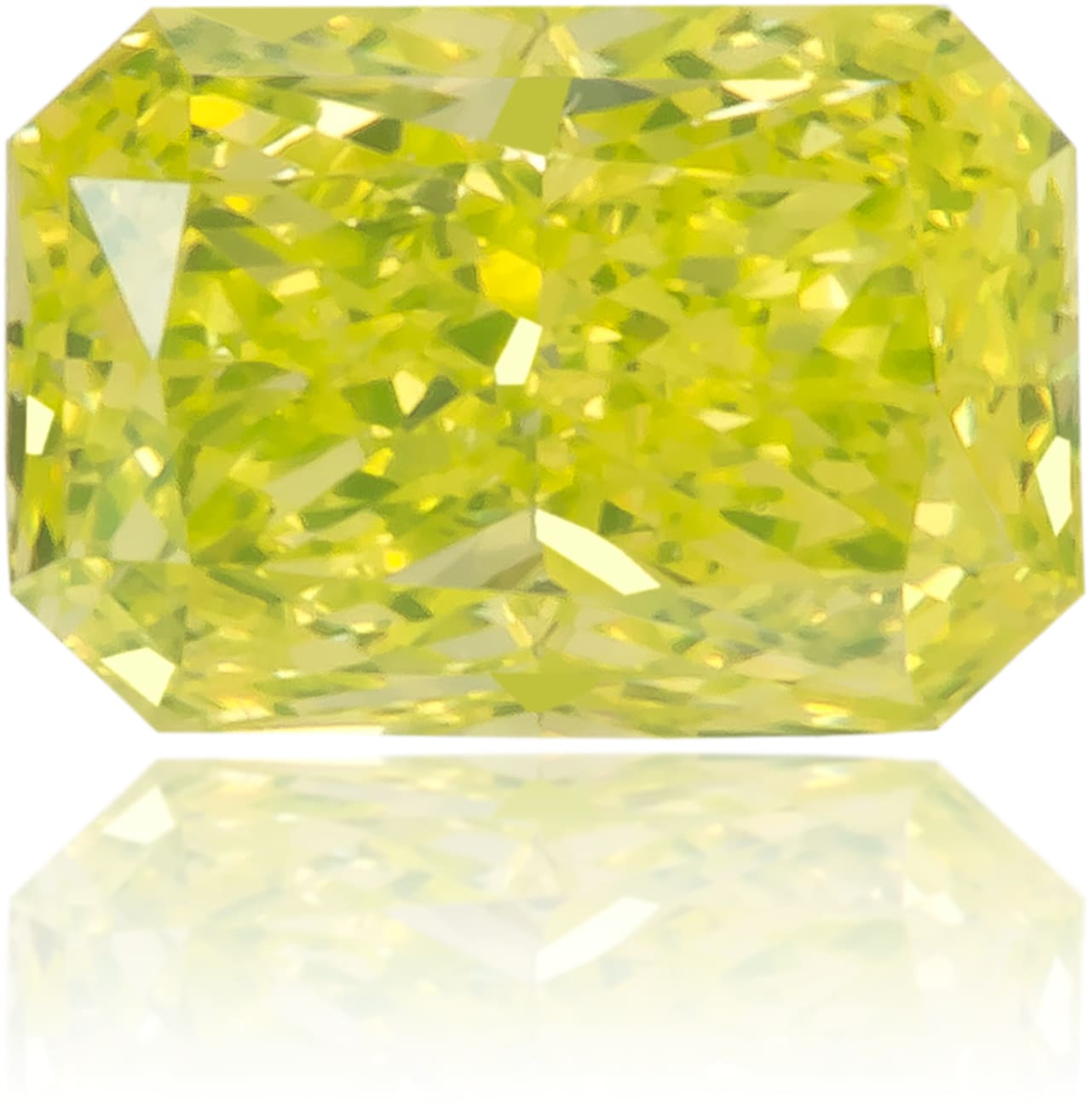 Natural Yellow Diamond Rectangle 0.16 ct Polished