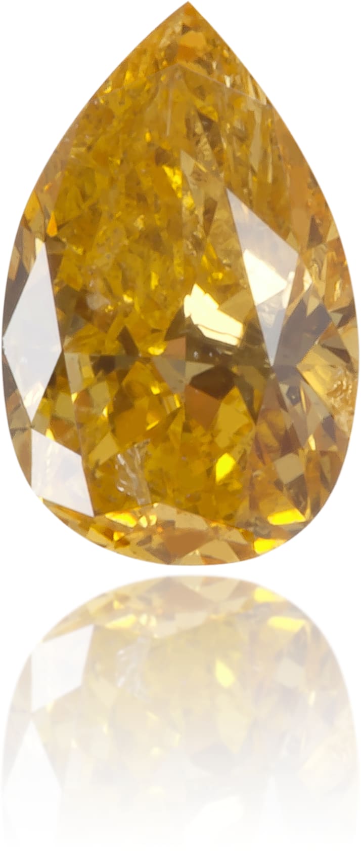 Natural Orange Diamond Pear Shape 0.20 ct Polished