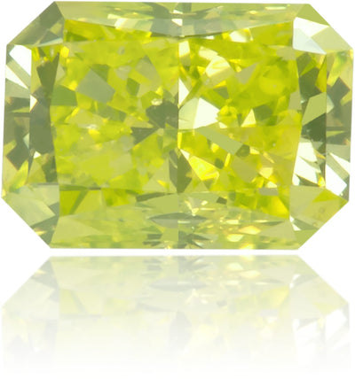 Natural Green Diamond Rectangle 0.34 ct Polished