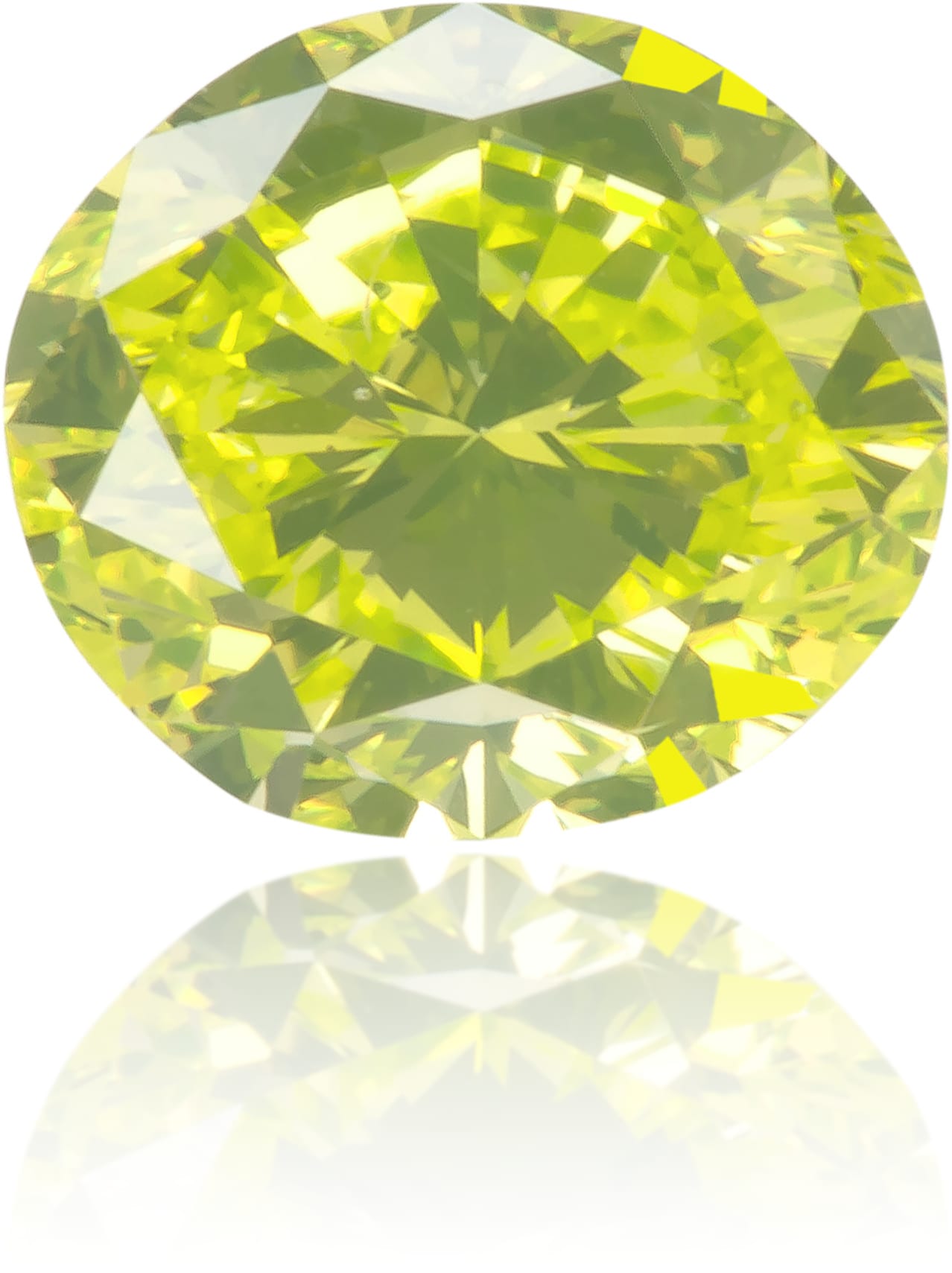 Natural Yellow Diamond Oval 0.51 ct Polished