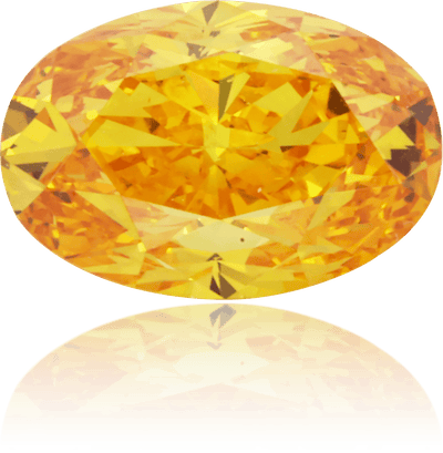 Natural Yellow Diamond Oval 0.93 ct Polished