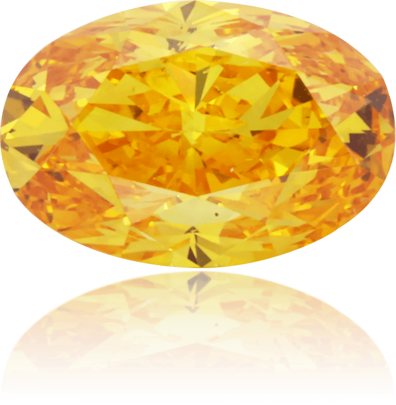 Natural Yellow Diamond Oval 0.93 ct Polished